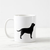Mug Silhouettes de chien de trieur du Labrador noir (Gauche)