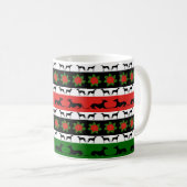 Mug Silhouettes de Noël Greyhound (Devant droit)