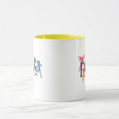 Mug Silhouettes de personnage de la Ligue de la Justic (Centre)