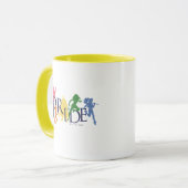 Mug Silhouettes de personnage de la Ligue de la Justic (Devant gauche)