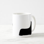 Mug Silhouettes de race de chien de Skye Terrier (Devant droit)