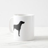 Mug Silhouettes de race de chien Vizsla (Devant gauche)