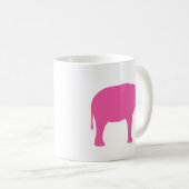 Mug Silhouettes d'éléphant rose (Devant droit)