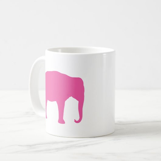 Mug Silhouettes d'éléphant rose (Devant gauche)