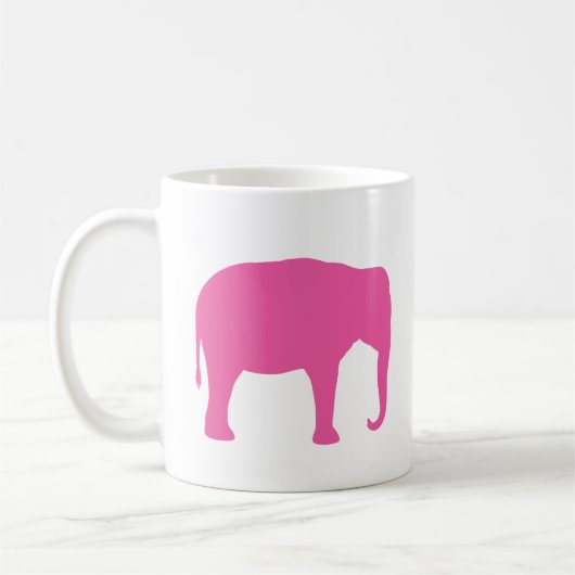 Mug Silhouettes d'éléphant rose (Gauche)