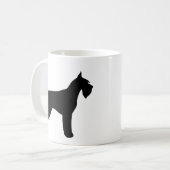 Mug Silhouettes du géant noir Schnauzer Amoureux des c (Devant gauche)