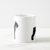 Mug Silhouettes du géant noir Schnauzer Amoureux des c (Centre)