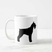 Mug Silhouettes du géant noir Schnauzer Amoureux des c (Gauche)