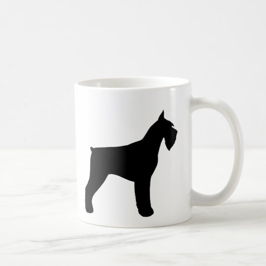 Mug Silhouettes du géant noir Schnauzer Amoureux des c (Droite)