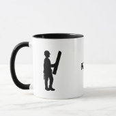 Mug Silhouettes du travailleur de la construction Nom (Gauche)