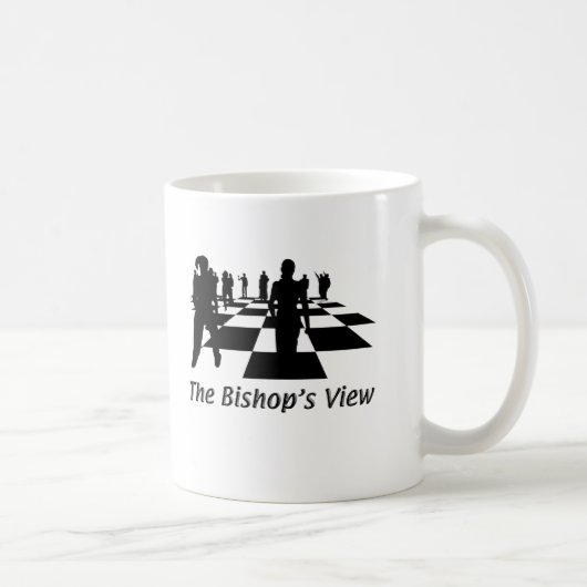 Mug Silhouettes - échecs - vue d'évêques (Droite)