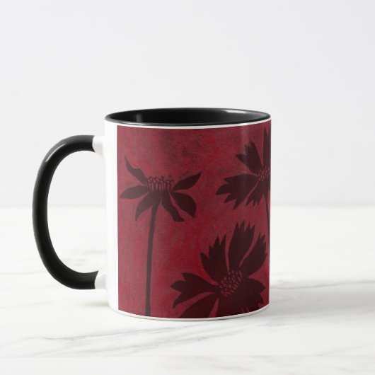 Mug Silhouettes en tête de fleurs sur Arrière - plan C (Gauche)