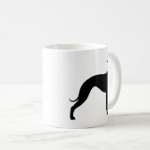 Mug Silhouettes italiennes Greyhound Iggy Dog (Devant droit)