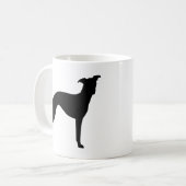 Mug Silhouettes italiennes Greyhound Iggy Dog (Devant gauche)