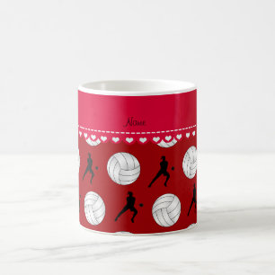 Mug Silhouettes rouges nommées personnalisées de