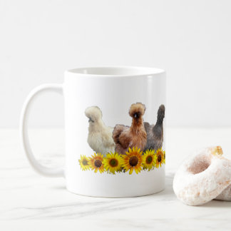 Mug Silkie Bantam Trio de poulet et tournesols