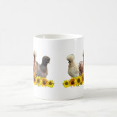 Mug Silkie Bantam Trio de poulet et tournesols (Centre)