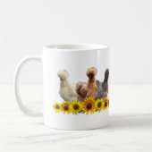 Mug Silkie Bantam Trio de poulet et tournesols (Gauche)
