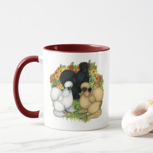 Mug Silkies du jardin de fleurs (Avec donut)