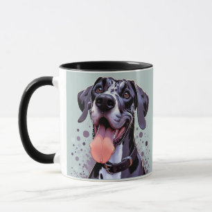 Mug Silly Fun Happy Great Dane Chien animal animal ani