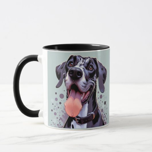 Mug Silly Fun Happy Great Dane Chien animal animal ani (Gauche)