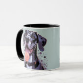 Mug Silly Fun Happy Great Dane Chien animal animal ani (Devant gauche)