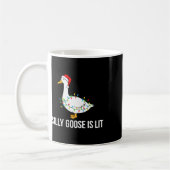 Mug Silly Goose is Lit Funky Christmas Lights Père Noë (Gauche)