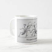 MUG SILLY JOKE AU SUJET DE PRIER MANTIS SUR UN BOUG (Devant gauche)