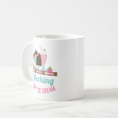 Mug Silly Pun Travailler Jusqu'À Glace Crème - Yummy T (Devant gauche)