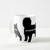 Mug silot de Affenpinscher nom noir (Devant gauche)