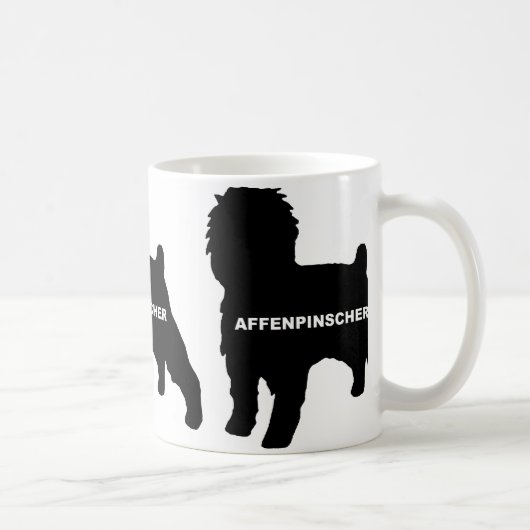 Mug silot de Affenpinscher nom noir (Droite)