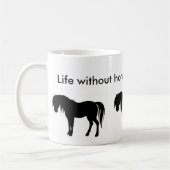 Mug silouette de cheval, silouette de cheval, silouet (Gauche)