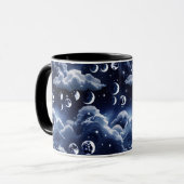 Mug - Silver Celestial Moon Mok (Voorkant links)