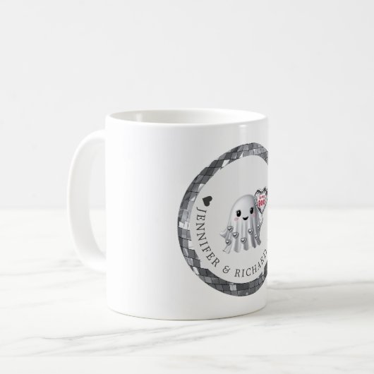 Mug Silver Ghost Valentine Design Motif (Devant gauche)