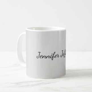Mug Silver Grey écriture moderne Votre nom