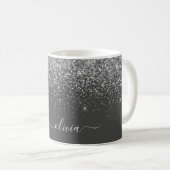 Mug Silver Grey Girl Parties scintillant étincelante N (Devant droit)
