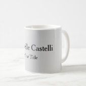 Mug Silver Grey Professionnel Unique Classique Simple (Devant droit)