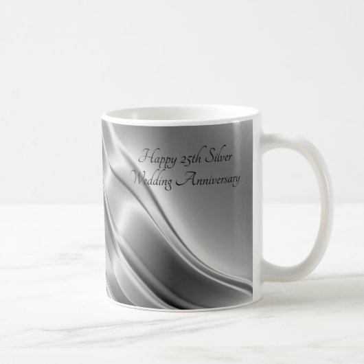 Mug Silver Lines 25e anniversaire du Mariage d'argent (Droite)