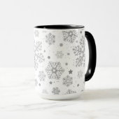 Mug Silver snowflakes on white (Devant droit)