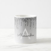 Mug Silver Sparkle Parties scintillant Luxe Monogramme (Centre)
