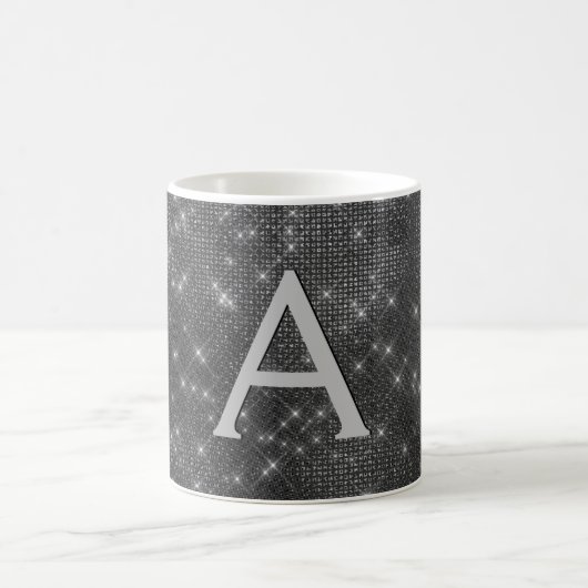 Mug Silver Sparkmer Monogramme Nom et initiale (Centre)