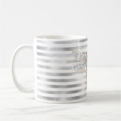 Mug Silver Stripes Blue Bronze Dragonfly (Gauche)