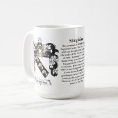 Mug Simpkins, l'origine, la signification et la crête (Devant gauche)