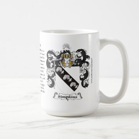 Mug Simpkins, l'origine, la signification et la crête (Droite)