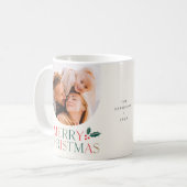 Mug Simple 2 Arc photo coloré Joyeux Noël (Devant gauche)