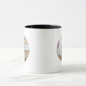Mug Simple adorable Chien blanc initial simple (Centre)