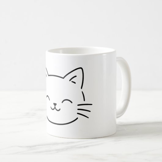 Mug Simple Aesthetic Kitty Design (Devant droit)