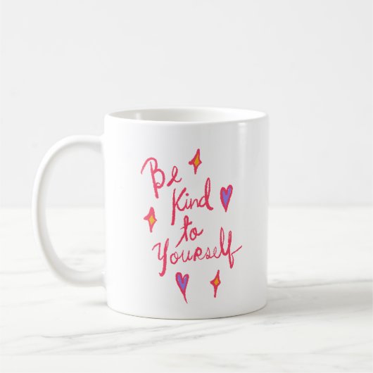 Mug Simple Amour Doux Sois Gentil avec Toi-Même (Gauche)