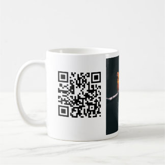 Mug Simple animal name details QR code add text photo