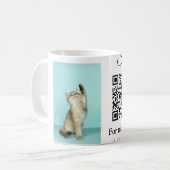 Mug Simple animal name details QR code add text photo (Devant gauche)